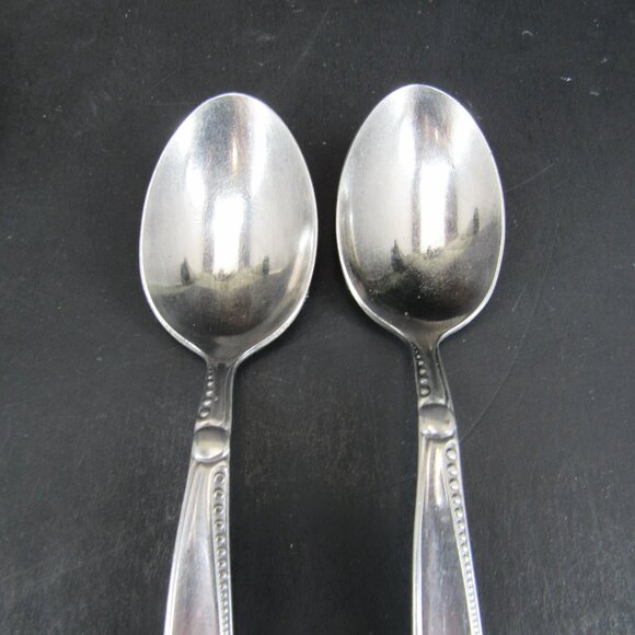 AIRMACK AMK8 Beaded Stainless Flatware Solingen-Germany 4 Pieces-4 Spoons - Picture 4 of 7
